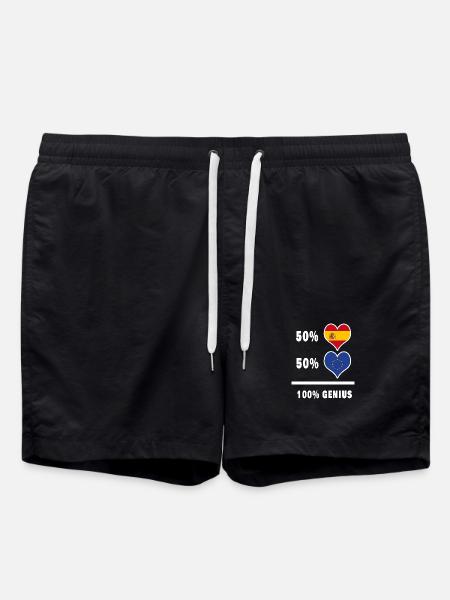 Europe and Spain genius / gift - Swim Trunks - black