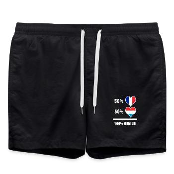 La France et le Luxembourg brillant/cadeau - Short de bain - noir - Devant - AI Model Male 185 light (185cm)