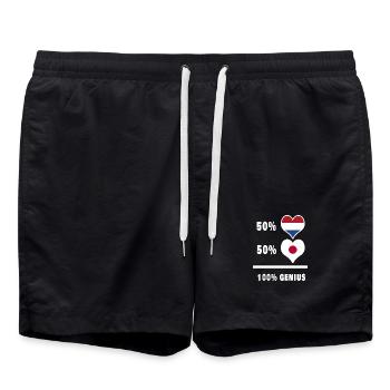 Le Japon et les Pays-Bas génie / GIFT - Short de bain - noir - Devant - AI Model Male 185 light (185cm)