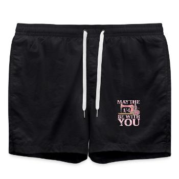 May the 1 4 be with you sewing - Badeshorts - Schwarz - Vorne - AI Model Male 185 light (185cm)