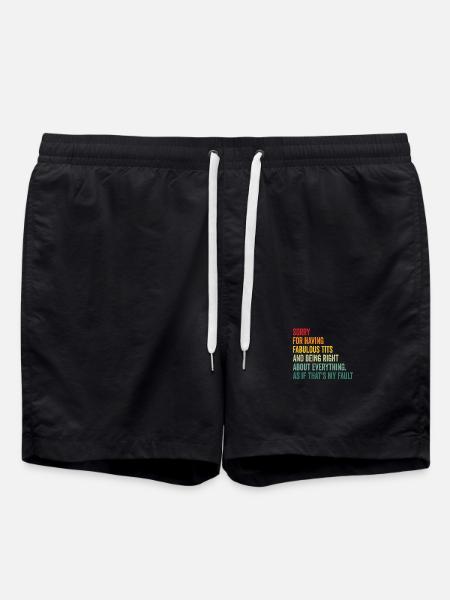 Sorry I'm fabulous - Swim Trunks - black