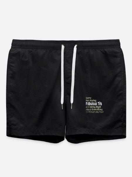 Sorry I'm fabulous - Swim Trunks - black
