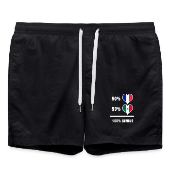 France et Mexique Génie / cadeau - Short de bain - noir - Devant - AI Model Male 185 light (185cm)