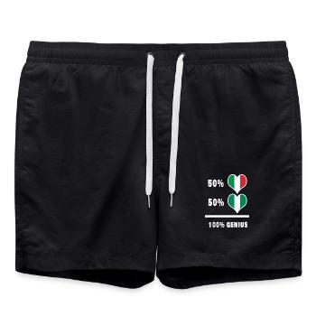 Brillant Italie et Nigeria / Cadeau - Short de bain - noir - Devant - AI Model Male 185 light (185cm)