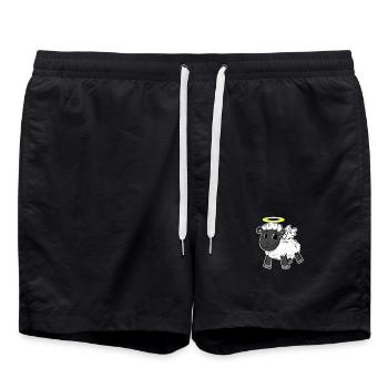 Ange mouton - Short de bain - noir - Devant - AI Model Male 185 light (185cm)