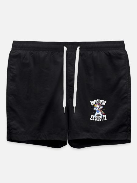Unicorn security - Badeshorts - Schwarz