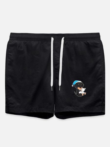 Hund Hunderasse Dackel Dachshund - Badeshorts - Schwarz