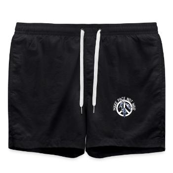 Mach Tempo Statt Krieg Triathlet - Badeshorts - Schwarz - Vorne - AI Model Male 185 light (185cm)