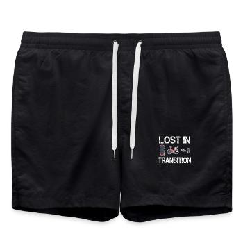 Triathlon triathlète perdu en transition - Short de bain - noir - Devant - AI Model Male 185 light (185cm)