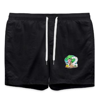 2. Geburtstag Niedliche Tiere 2 Jahre alt - Badeshorts - Schwarz - Vorne - AI Model Male 185 light (185cm)