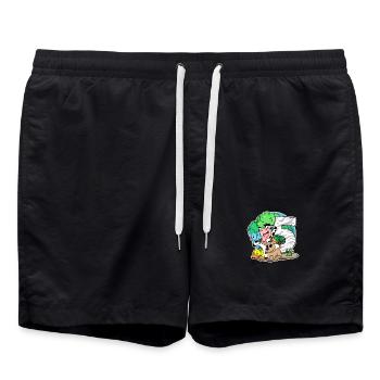 5. Geburtstag Niedliche Tiere 5 Jahre alt - Badeshorts - Schwarz - Vorne - AI Model Male 185 light (185cm)
