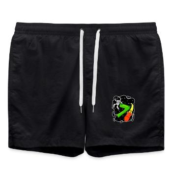 Garçon de 7 ans - cadeau de 7ème anniversaire - Short de bain - noir - Devant - AI Model Male 185 light (185cm)