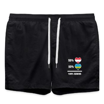 L’Autriche et le Rwanda brillants / Cadeau - Short de bain - noir - Devant - AI Model Male 185 light (185cm)