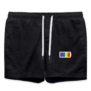 Chargement de la batterie Rainbow Colors - Gay Pride - Short de bain - noir - Devant - AI Model Male 185 light (185cm)