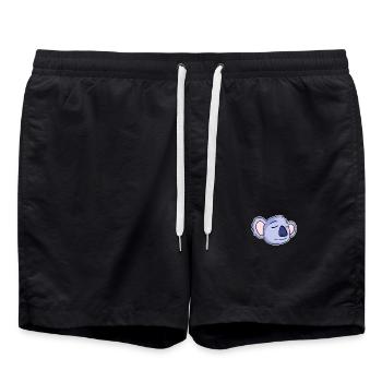 Koala Head Koalas - Swim Trunks - black - Front - AI Model Male 185 light (185cm)