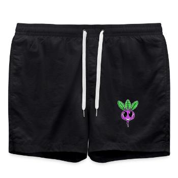 Sweet Beetroot Vegan Vegan Shirt Cadeau - Short de bain - noir - Devant - AI Model Male 185 light (185cm)
