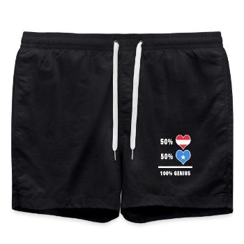 L’Autriche et la Somalie ingénieuses / Cadeau - Short de bain - noir - Devant - AI Model Male 185 light (185cm)
