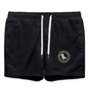 Pastèque pastèque végétarienne T Rex - Short de bain - noir - Devant - AI Model Male 185 light (185cm)