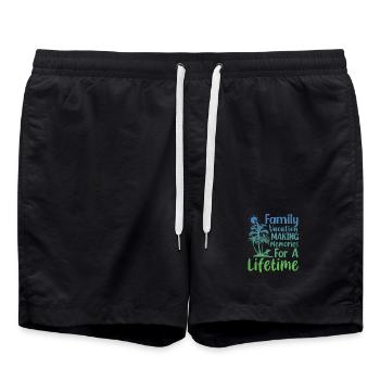 Vacances en famille Faire des souvenirs à vie - Short de bain - noir - Devant - AI Model Male 185 light (185cm)