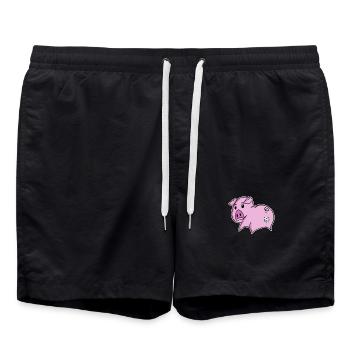 Pig Ass - Pig Butt - Short de bain - noir - Devant - AI Model Male 185 light (185cm)