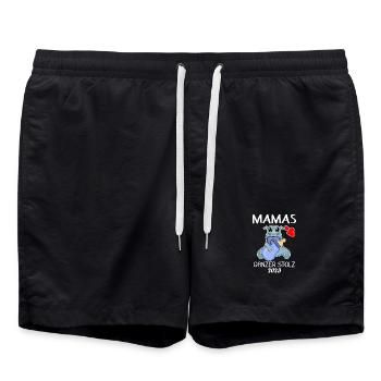 Baby 2023 - Geburt Schwanger 2023 - Baby Junge - Badeshorts - Schwarz - Vorne - AI Model Male 185 light (185cm)
