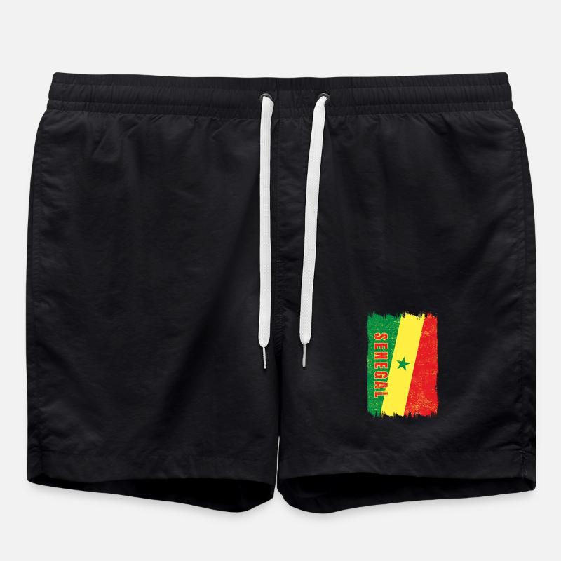 Senegal flag - Swim Trunks - black