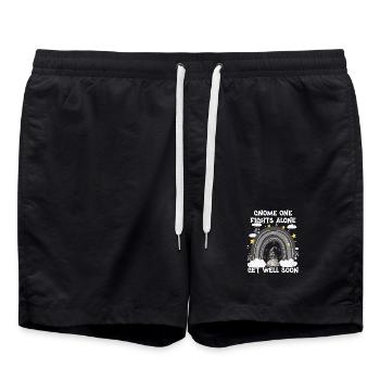 Gnome One combat seul le cancer de la peau - Short de bain - noir - Devant - AI Model Male 185 light (185cm)