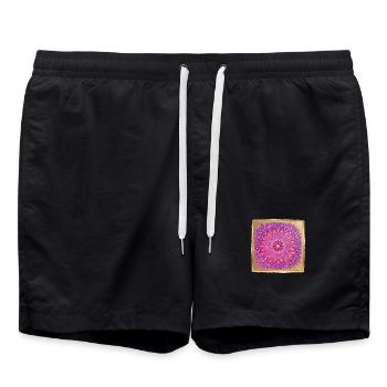 BlumenMandala HerzEnergie - Sonja Ariel von Staden - Swim Trunks - black - Front - AI Model Male 185 light (185cm)