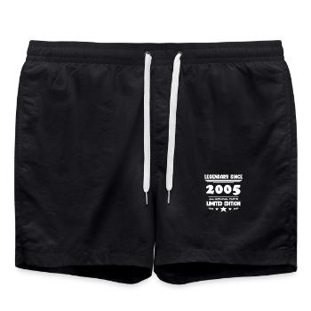 2005 - Baujahr 2005 - Jahrgang 2005 - Badeshorts - Schwarz - Vorne - AI Model Male 185 light (185cm)