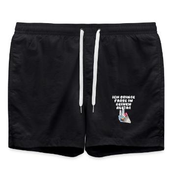 Ich Bringe Farbe In Deinen Alltag Nageldesignerin - Badeshorts - Schwarz - Vorne - AI Model Male 185 light (185cm)