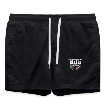 Ich Kreiere Die Nägel, Die Sie Wollen Maniküre - Badeshorts - Schwarz - Vorne - AI Model Male 185 light (185cm)