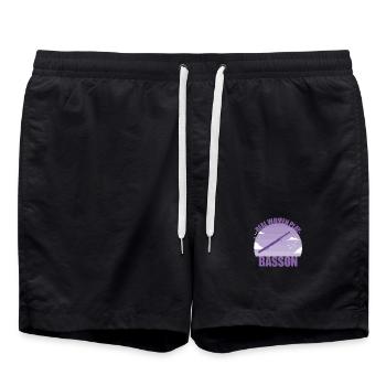 Fagott Instrument Musikerin Mädchen Geschenk - Badeshorts - Schwarz - Vorne - AI Model Male 185 light (185cm)