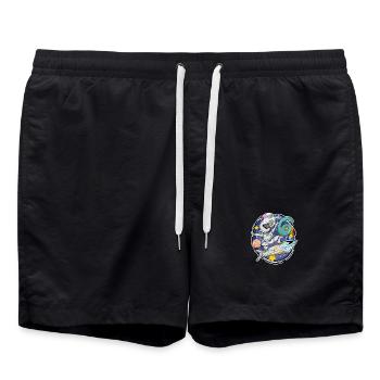 6 ans Jeune astronaute Cosmos 6ème anniversaire - Short de bain - noir - Devant - AI Model Male 185 light (185cm)