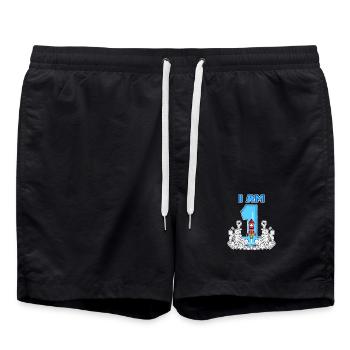 1er anniversaire - 1 an Jeune astronaute de fusée - Short de bain - noir - Devant - AI Model Male 185 light (185cm)