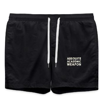 Studenten Absolute Academic Weapon - Badeshorts - Schwarz - Vorne - AI Model Male 185 light (185cm)