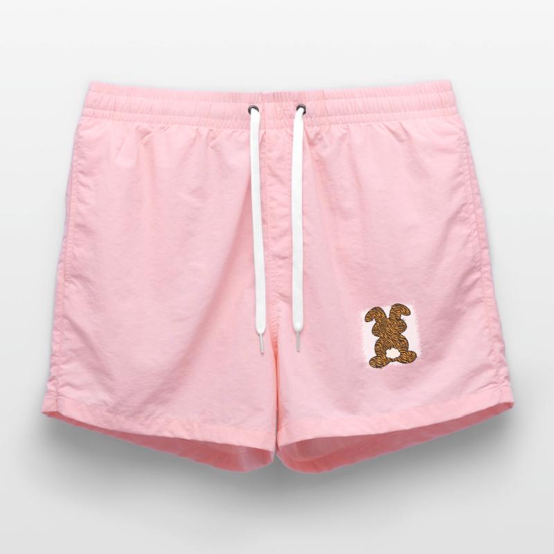 Tiger Pattern Rabbit Bleached Easter Short de bain