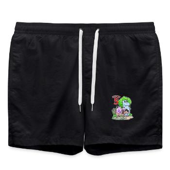 5 Jahre alt - 5. Geburtstag mit Tier Motiv - Badeshorts - Schwarz - Vorne - AI Model Male 185 light (185cm)