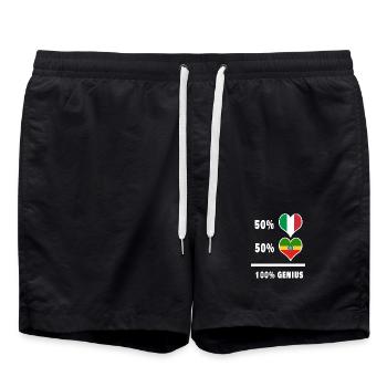 L’Ethiopie et l’Italie font preuve de génie à 100% - Short de bain - noir - Devant - AI Model Male 185 light (185cm)