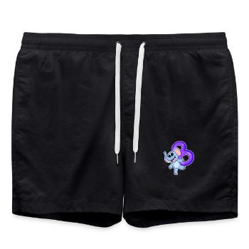 8 ans - 8ème anniversaire avec motif animal - Short de bain - noir - Devant - AI Model Male 185 light (185cm)