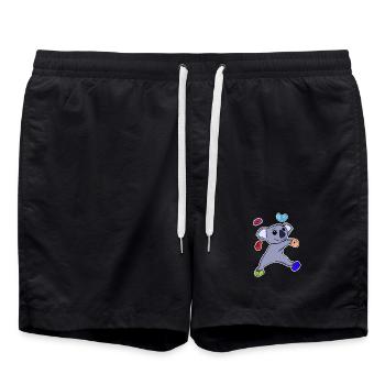 Climbing Koala - Badeshorts - Schwarz - Vorne - AI Model Male 185 light (185cm)