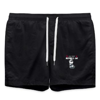 Fête des Mères - Premier cadeau de la fête des Mères - Short de bain - noir - Devant - AI Model Male 185 light (185cm)