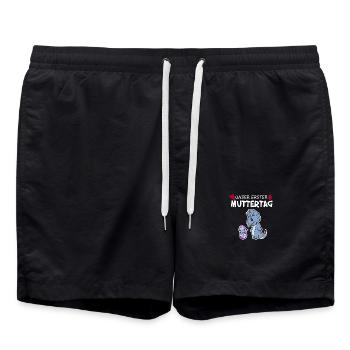 Muttertag - erster Muttertag Geschenk - Badeshorts - Schwarz - Vorne - AI Model Male 185 light (185cm)