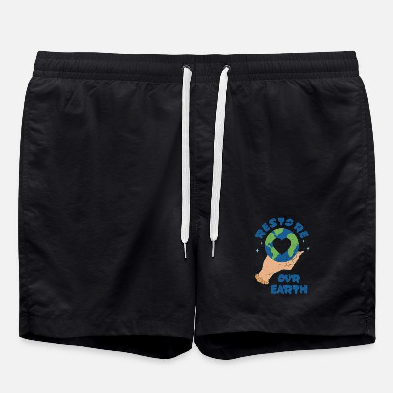 Die Erde Wiederherstellen - Badeshorts - Schwarz