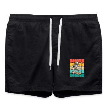 Skateboarding Coole Skateboarder Skelett Bunt - Badeshorts - Schwarz - Vorne - AI Model Male 185 light (185cm)