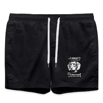 Angst vor Brandelbracke? Herrchen - Badeshorts - Schwarz - Vorne - AI Model Male 185 light (185cm)