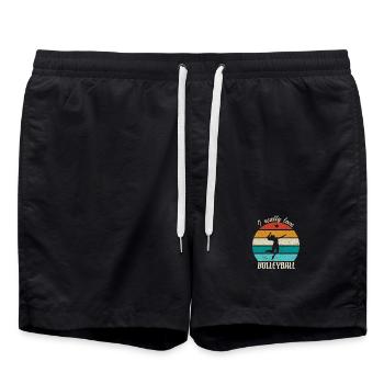 J’aime vraiment le volleyball - Short de bain - noir - Devant - AI Model Male 185 light (185cm)