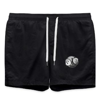 Pingouin Yin Yang Symbole - Short de bain - noir - Devant - AI Model Male 185 light (185cm)