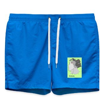 Carte de l’Allemagne avec dégradé et drapeaux - Short de bain - cobalt blue - Devant