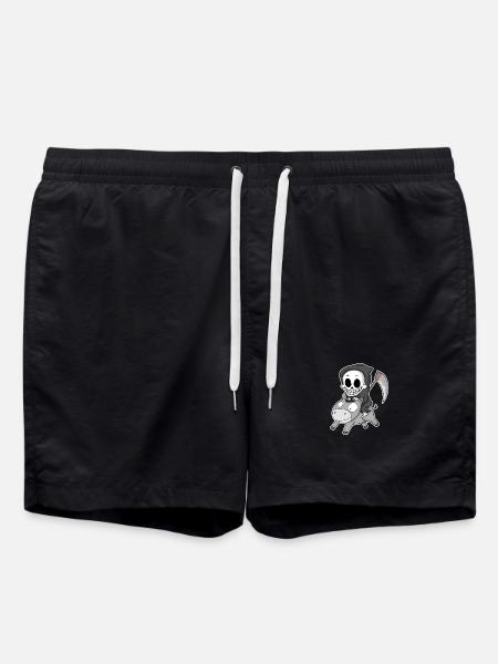 Grim Reaper Donkey - Swim Trunks - black