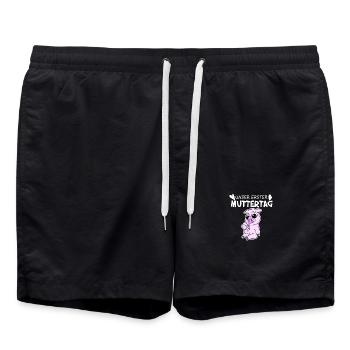 Muttertag - erster Muttertag Geschenk - Badeshorts - Schwarz - Vorne - AI Model Male 185 light (185cm)